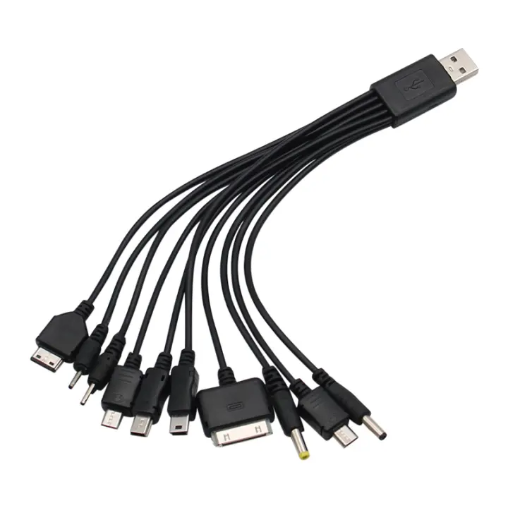 Cable De Carga USB Universal Multi-Plug Para Teléfonos Móviles Compatible Con Samsung Xiaomi Huawei Google OPPO Vivo Cable De 10 a 1 - 1