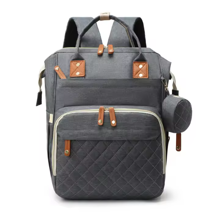 Bolsa de pañales with cambiador, moChila impermeable 3 en 1 Para pañales de Bebé con cambiador plegable, mochila de viaje grande para niños y niñas - 1