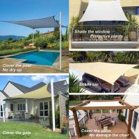 Sail De Sombrilla Impermeable Rectangular Beige 95% Protección UV Para Exterior Patio Jardín Piscina Tela De Pantalla Para Terraza - details 4