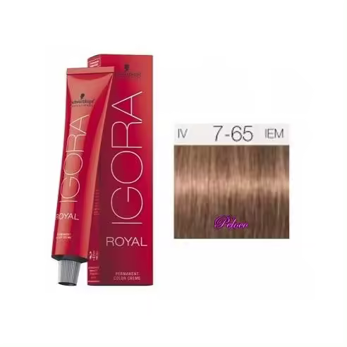 Tinte Igora Royal 7-65 Rubio Medio Marron Dorado 60 ml. Schwarzkopf - 1