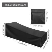 Funda impermeable para tumbona de jardín, cubierta protectora para tumbona, Patio, silla de salón, reclinable, muebles al aire libre - details 1
