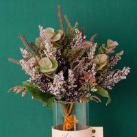 Flores De Lavanda Artificiales Nórdicas Lindas Para Decoración De Casamiento Y Hogar Alta Calidad Falso Plantón Para Mesa De Otoño - details 4