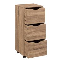 MIRAMAX-Torre Cajonera 3 puertas con ruedas,Cajonera Contenedor de oficina Contenedor de escritorio con cajones,Estante Archivador de 3 Cajones 33 x 29,5 x H. 80,5 - details 2