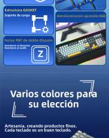 Teclado Mecánico De Juego AULA F108 100% Layout Tasa De Encuesta 1K Switch Lineal Hot Swappable Con Software De Macro - details 2