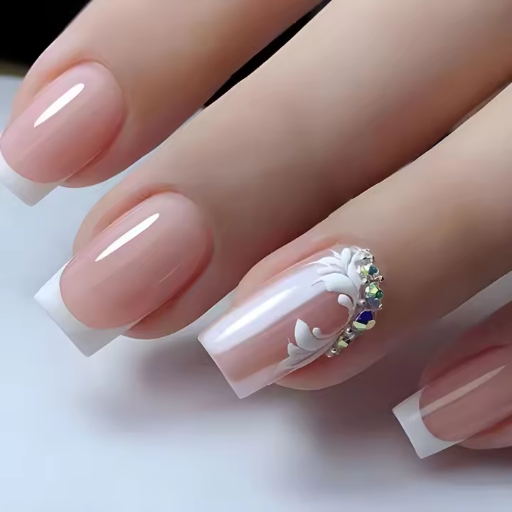 Uñas Postizas Matte Cubiertas De Mariposa Para Actrices De Ballet Negras Tamaño Medio Set De 24 Piezas Uñas De Acrílico Falsas - 1