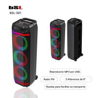 Altavoz Bluetooth BSL-S61  |3 Altavoces de 8 Pulgadas | 50W  | Micrófono | Batería de 3600 mAh | Carga USB-C. - details 2