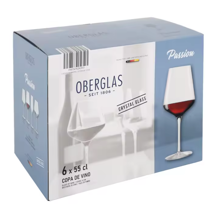 Set de copas de vino Inde Passion 550 ml 6 Piezas - 1