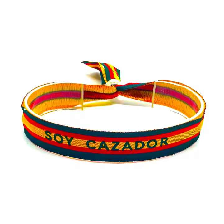 Pulsera con Cierre Metalico Ajustable Tela Poliester Movilear Bandera Ecuatoriana Ecuador - 1