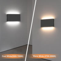 Luz De Pared LED Impermeable IP65 6W/12W Aluminio Moderno Para Exteriores E Interiores Decoración De Jardín Patio Casa - details 1