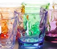 5pcs water cup household PC cup restaurant beverage juice cup, brown, gray, green, transparent, pink - details 0