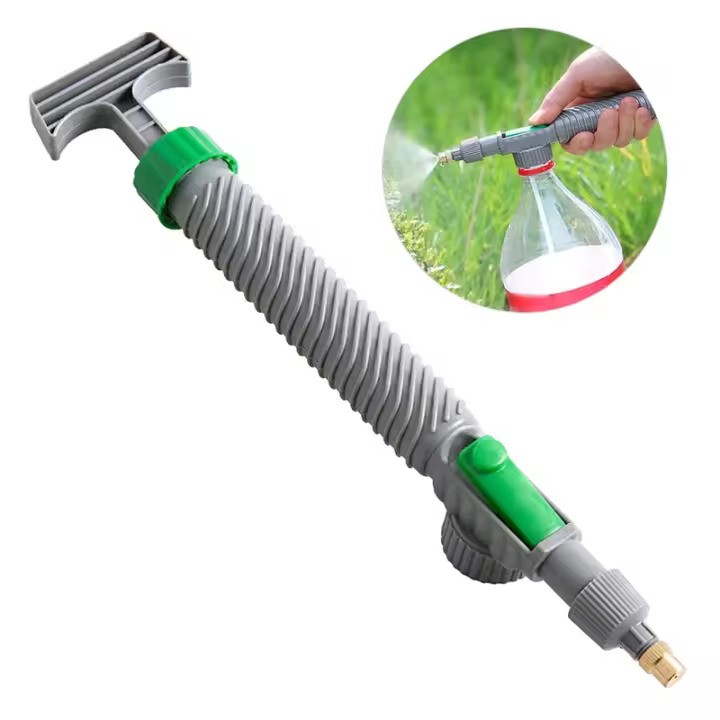 Bomba De Aire Manual Para Jardín Con Cabezal De Pulverización Ajustable Herramienta De Riego Agrícola Botella De Bebida - 1