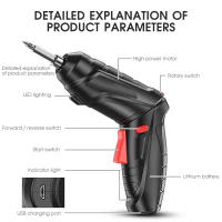 Batería De Litio Para Herramientas Eléctricas De Mantenimiento Doméstico 1800mAh Mini Taladro Eléctrico Sin Cable 3.6v Para Reparación Doméstica - details 0