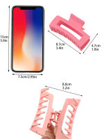 4 Pcs Clip De Cabello Grande Rosa Antideslizante 3.4" Para Mujeres Y Niñas Cierre Fuerte Para Cabello Grueso Y Delgado - details 3