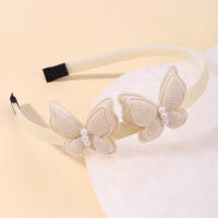 Diadema De Mariposa Exquisita Con Perlas Simuladas Para Niñas Accesorio Lindo Para El Día Diadema De Cabello Para Niñas Decorativa Para Todas Las Estaciones - details 22