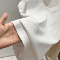 Camisola De Mujer 2025 Estilo Coreano Sólida Con Cuello Redondo Bajo Y Ribbed Basic Summmer Elasticado Slim Versátil - details 10