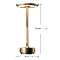 Lámpara De Mesa LED Retro Recargable Sensor Táctil Luz Nocturna Para Lectura Decorativa Para Restaurante Hotel Bar Y Dormitorio - details 17