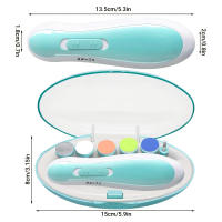 Cortauñas Eléctrico Para Bebé Con Luz LED 1pc Seguro Para Recién Nacidos Y Niños Pequeños Cortauñas Con Fregadero Para Bebé - details 2