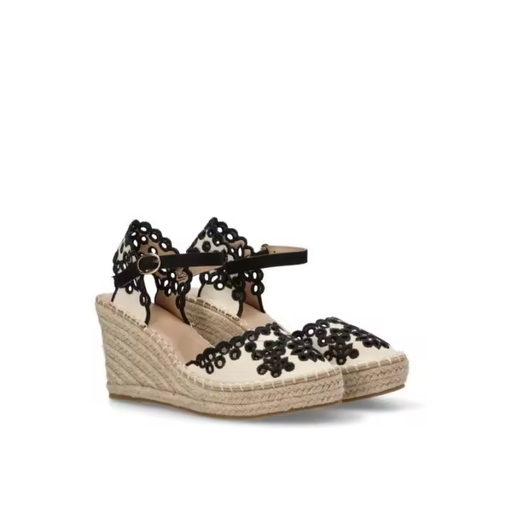 Esparteña valenciana alpargata BUONAROTTI cf5245 negro - 1