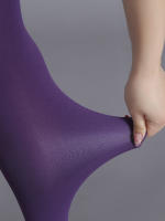 Pareja De Medias De Mujer Oversize Y Finas Que Penetran La Piel Material De Spandex Y Nylon Patrón Sólido Tipo De Tela Tejido Longitud De Pierna 95 Cm Cintura 48 Cm - details 12