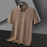 Camisa Polo Para Hombre De Color Sólido Con Mangas Cortas Transpirable Y Cómoda Estilo Casual Y Negocios Nuevo Arrivals - details 3