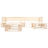 vidaXL Set de muebles de palés para jardín 4 piezas madera natural - details 1