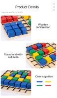 Juguetes Educativos Montessori Para Niños Bloques Creativos De Madera Juego De Inteligencia Con Colores Y Formas Aprendizaje Temprano - details 9