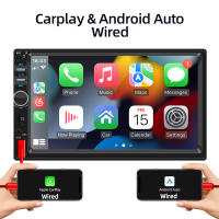 Receptor De Radio Para Coche HIPPBQCC 2 Din Tela Táctil 7 Pulgadas Con Carplay Android Auto FM USB TF Reproductor Multimedia De Audio - details 0
