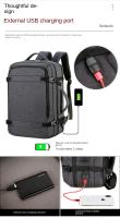 Mochara de viaje LExpandable with USB para hombre, Bolsa de Transporte aprobado por Vuelo para Aviones, Agua resistant to, duradera, 17 pulgadas, 2023 40 - details 5