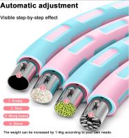 Profesional 6 Secciones Extraíble Entrenamiento Hula Hoop Fitness,Weighted Hula Hoop,Acero Inoxidable Núcleo con Suave Grueso Espuma Exercise Hoop para Adultos Perder Peso - details 0