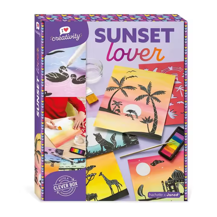 Juego creativo Sunset Lover pintura con plantillas - Janod J07737 - 1
