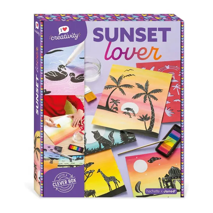 Juego creativo Sunset Lover pintura con plantillas - Janod J07737 - 1