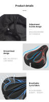Sillín De Bicicleta 3D MTB GEL Para Hombres Y Mujeres Cubierta De Asiento De Carretera Accesorios De Ciclismo Piezas De Viaje Carbono - details 5