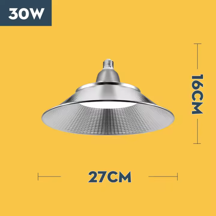 Lámpara LED E27 Super Brillante 50W 30W Para Barniz Y Almacenamiento Iluminación De 120° Impermeable De Aluminio Para Trabajo En Taller Y Fabricación - 1