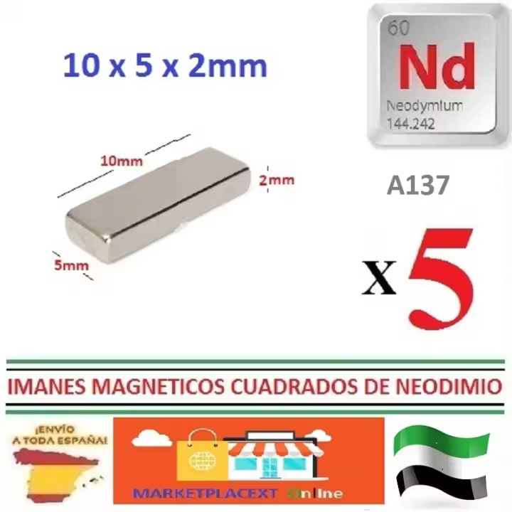 Iman Magnetico Neodimio CUADRADO / RECTANGULAR Neodymium Magnets DESDE ESPAÑA MARKETPLACEXT - 1