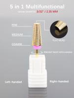 Broca De Uñas De Taladro De 5 En 1 En Acero De Tungsteno Carburo Para Eliminar Esmalte De Uñas Gel UV Accesorio De Millado - details 4