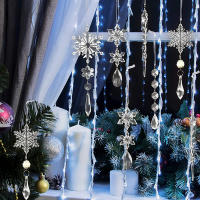 Colgante De Árbol De Navidad Transparente Con Imitación De Hielo Y Esteros De Copos De Nieve Acrílico Colgante De Cristal Para Decoración De Eventos Y Bodas - details 8