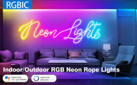 WISCOLOR Luces LED RGBIC De Tira Neón Con Control Por Voz Y WiFi EU-Plug Para Decoración De Hogar Resistente Al Agua Y Sincronización Con Música Compatible Con SmartLife Y Tuya - details 1
