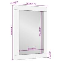 vidaXL Espejo de baño madera maciza de acacia y vidrio 50x70x2,5 cm - details 7