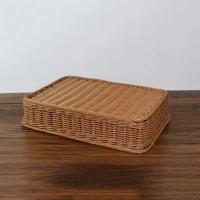 Organizador de cajones de cocina, cesta de almacenamiento de cubiertos, 4 compartimentos, tenedores, cuchillos, bandeja de almacenamiento de ratán - details 1