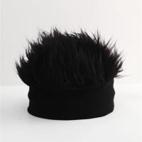 Gorra De Pelo Riso: Gorras Cortas Para Hombres Y Mujeres Estilo Hip Hop Con Espikes Imitación Cabello Vintage Para Otoño E Invierno - details 3