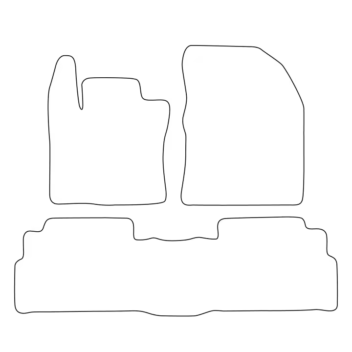 Juego de alfombrillas de terciopelo para Toyota Verso 2009-2018 - acabado negro - 1