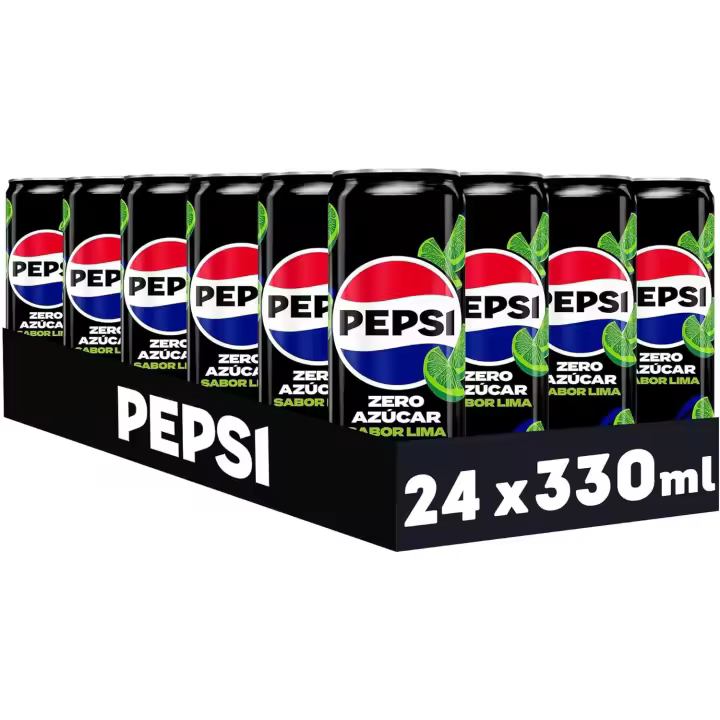 Pack 24 Pepsi Cola Lima lata 33cl - 1