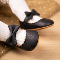 Zapatos De Bebé Niña Princesa Vestido PU Suela De Goma Antideslizante Nudo Mariposa Infantil Cuna Primeros Pasos Niña Recién Nacida - details 9