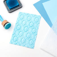 Carpeta De Emboss 3D Ovalo Doodle Sólido Y Hueco Para Scrapbooking Y Manualidades DIY Texturizado Stencil - details 2