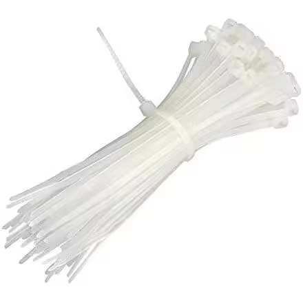 CA 600 Bridas para cables resistentes de 2,5x200mm, Bridas Premium de plástico con resistencia a la traza de 22,7 kg, Bridas de Nailon Blancias autolocantes para Hogar, oficina, garaje y taller (Blancias) - 1