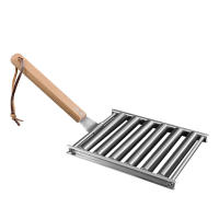 Soporte De Salsicías Para Barbacoa En Acero Inoxidable Ruedas Para BBQ Picnic Camping Accesorios De Barbacoa Para Cocina Doméstica Resistente Al Calor Fácil De Limpiar - details 3