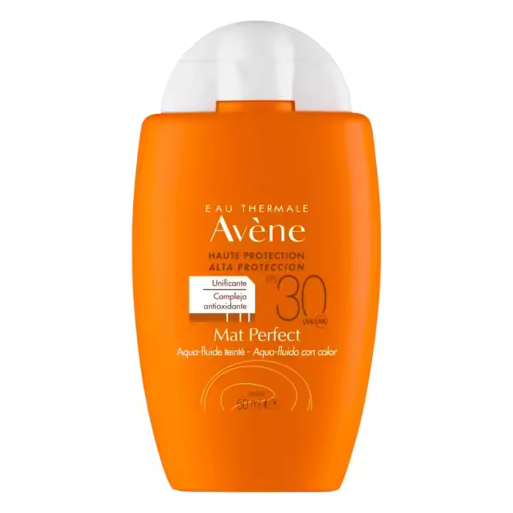 Avene Solar Mat Perfect Aqua Fluido Color SPF30 50ml - Protector Solar Alta Unificadora para Piel Sensible - 1