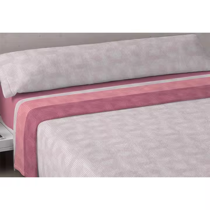 Karamelo- Juego de sábanas Senia Coralina Premium perchado a doble cara.  Formada por bajera, encimera y funda/s de almohada. Mejor relación calidad-precio del mercado. - 1