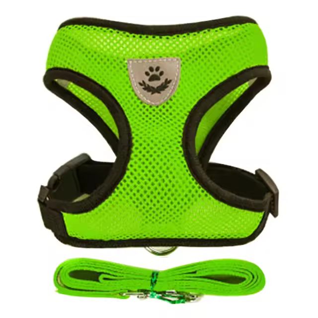 Harnés Ajustable Para Gato Y Perro Con Correa De Malla Transpirable Conjunto De Tracción Para Pequeños Y Medianos Animales - 1