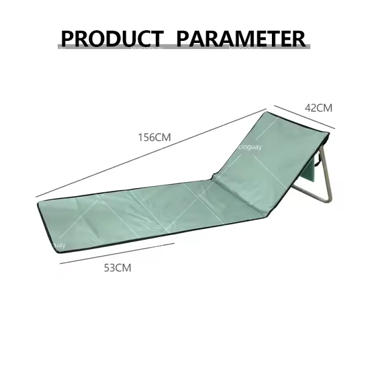 Cama de playa plegable 156x53x42cm, adecuada para playa, dormitorio, sala de estar, ampliamente aplicable, fácil de transportar. - 1